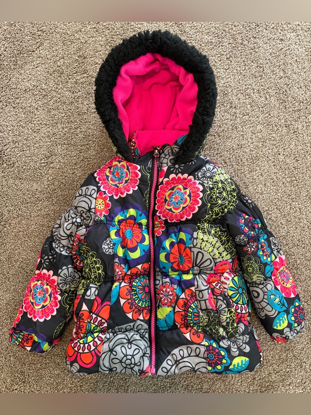 Hawke & Co Thick Warm Puffer Jacket Girls Size 3T